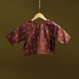 Pochampally ikat cotton readymade blouse 05 - handcrafted