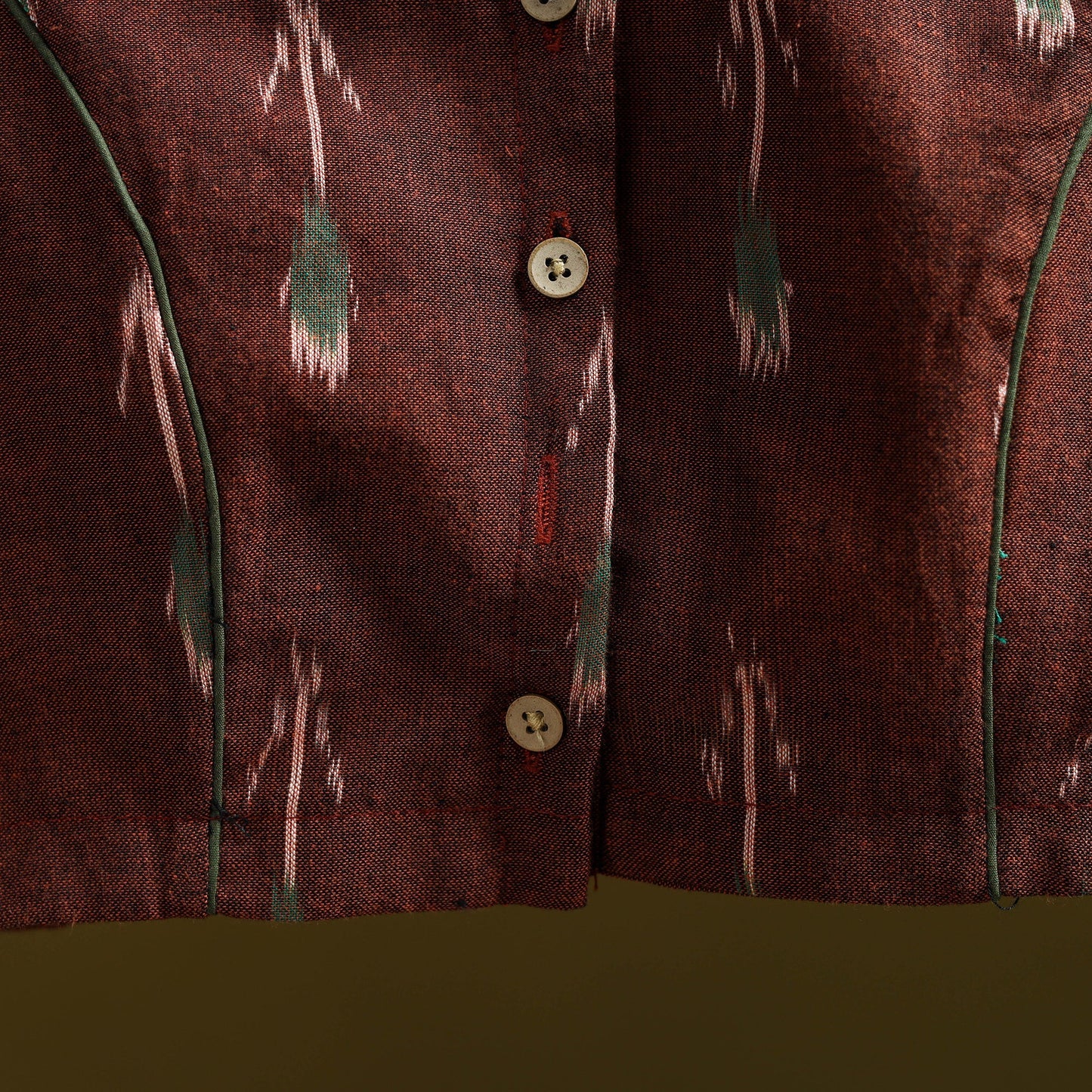 Pochampally ikat cotton readymade blouse 05 - handcrafted