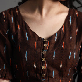 Buy Pochampally Ikat Cotton Stitched Blouse Online at iTokri.com