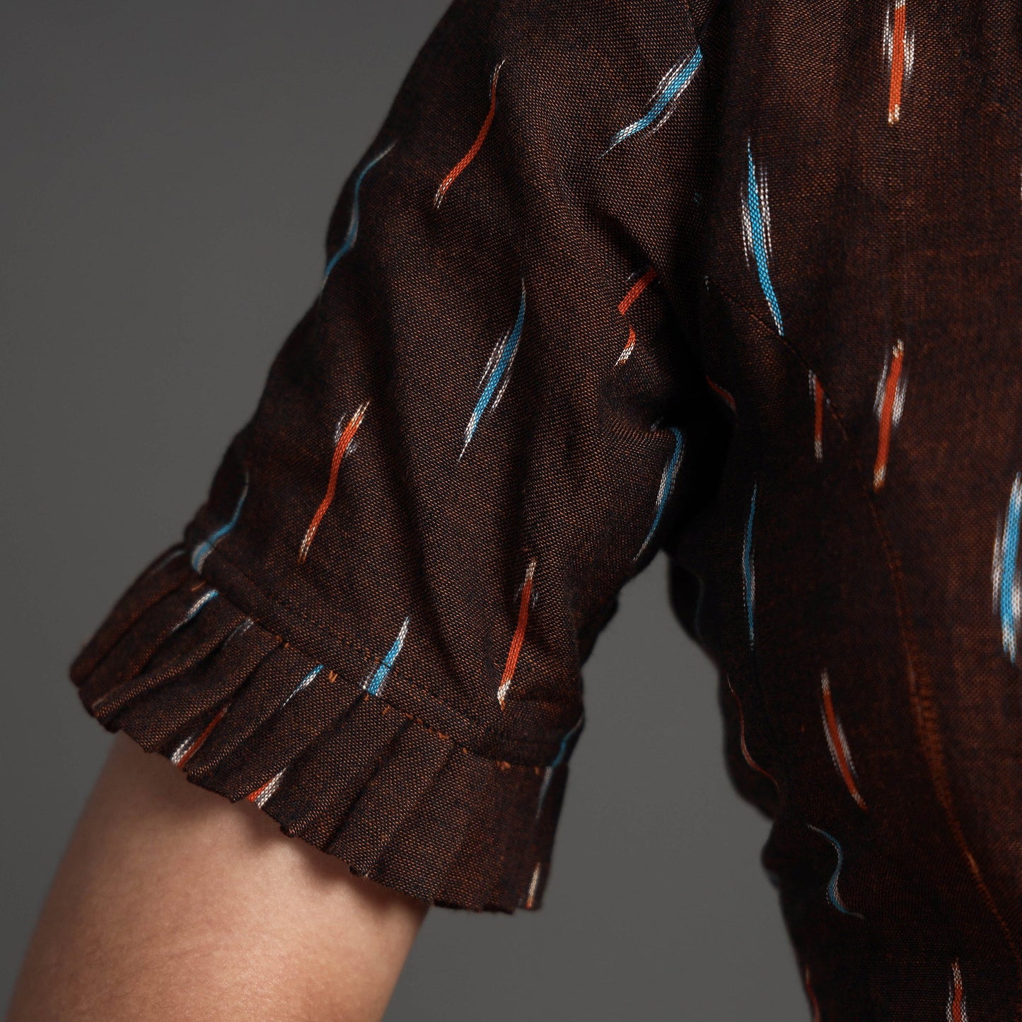 Buy Pochampally Ikat Cotton Stitched Blouse Online at iTokri.com