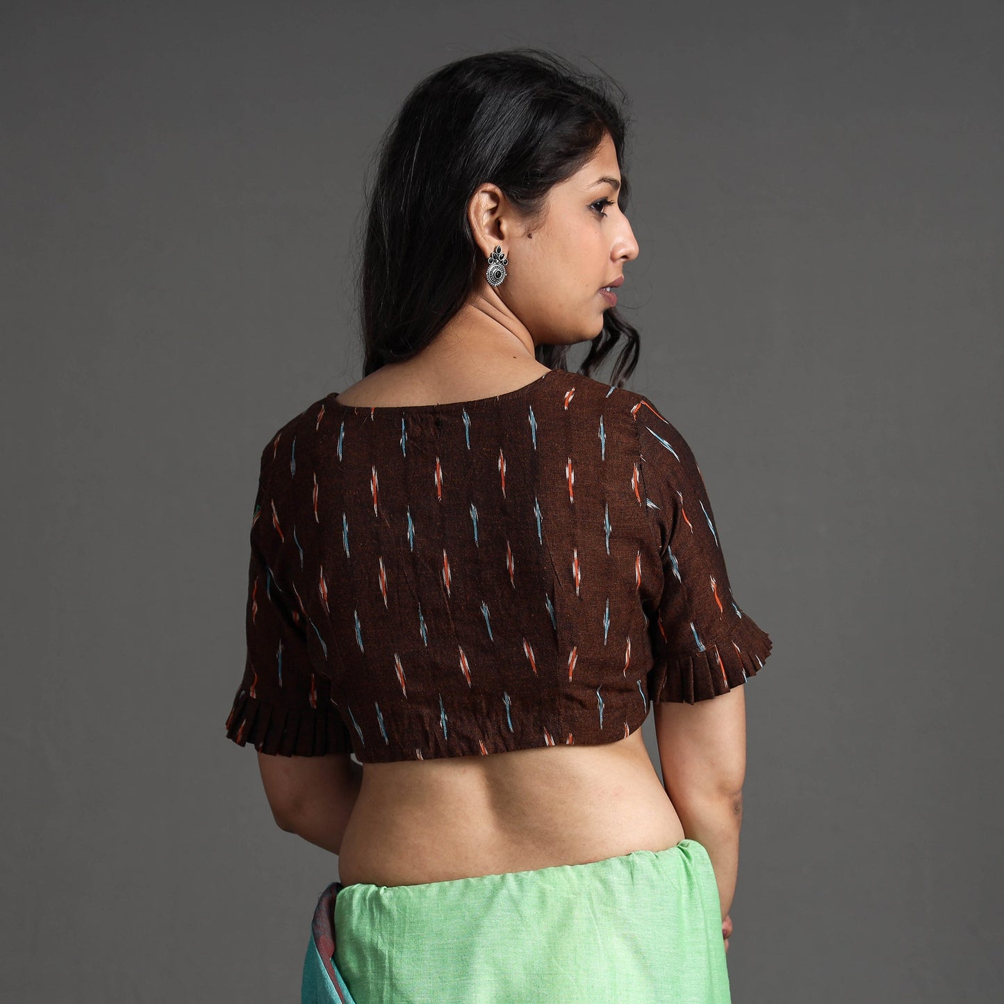 Buy Pochampally Ikat Cotton Stitched Blouse Online at iTokri.com