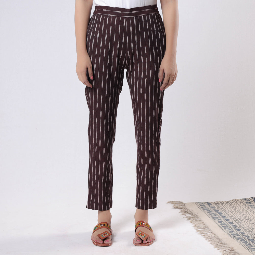 Buy iTokri Casuals - Pochampally Ikat Cotton Tapered Casual Pant for Women Online at iTokri.com
