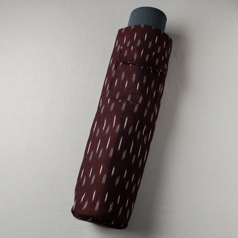 Brown Pochampally Ikat Cotton Yoga Mat Bag 