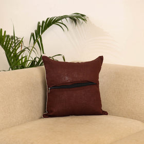 Brown - pochampally ikat cushion cover 17 - handcrafted