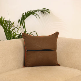 Brown - pochampally ikat cushion cover 20 - handcrafted