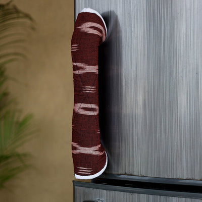 Brown - Pochampally Ikat Handmade Fridge Handle Cover