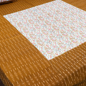 Buy Pochampally Ikat with Sanganeri Patch Cotton Bedsheet Set