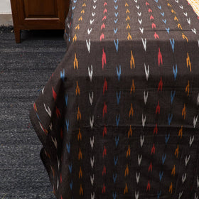 Brown - pochampally ikat with sanganeri patch cotton