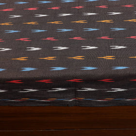 Brown - pochampally ikat with sanganeri patch cotton