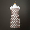 Brown Pochampally Ikat Weave Cotton Apron with Pocket 