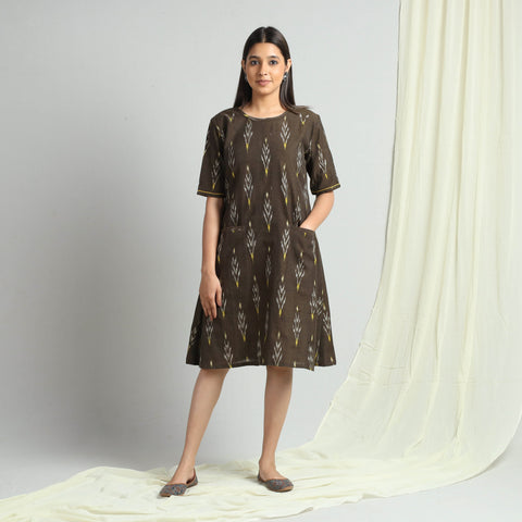 Buy Pochampally Ikat Weave Cotton Dress Online l iTokri.com