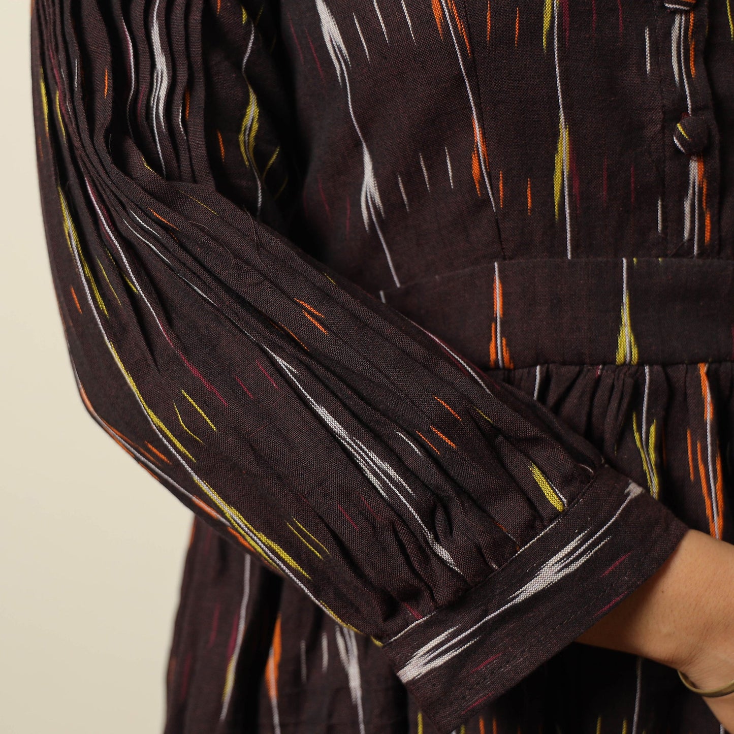 Buy Pochampally Ikat Weave Cotton Flared Dress 09 Online l iTokri.com