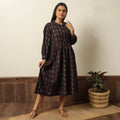 Buy Pochampally Ikat Weave Cotton Flared Dress 09 Online l iTokri.com