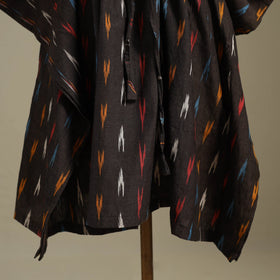 Brown Pochampally Ikat Weave Cotton Kaftan (Medium)