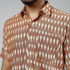 Buy Pochampally Ikat Weave Cotton Men Half Sleeve Shirt Online at iTokri.com