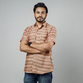 Buy Pochampally Ikat Weave Cotton Men Half Sleeve Shirt Online at iTokri.com