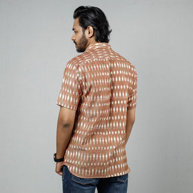 Buy Pochampally Ikat Weave Cotton Men Half Sleeve Shirt Online at iTokri.com