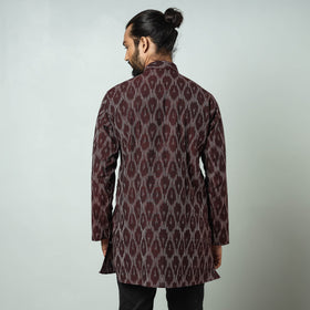 Buy Pochampally Ikat weave Cotton Men's Short Kurta Online at iTokri.com