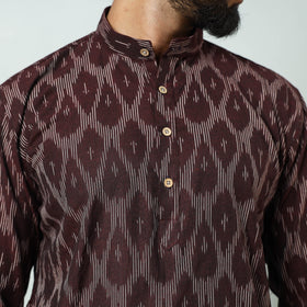 Buy Pochampally Ikat weave Cotton Men's Short Kurta Online at iTokri.com