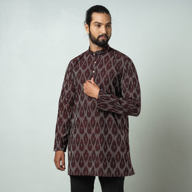 Buy Pochampally Ikat weave Cotton Men's Short Kurta Online at iTokri.com
