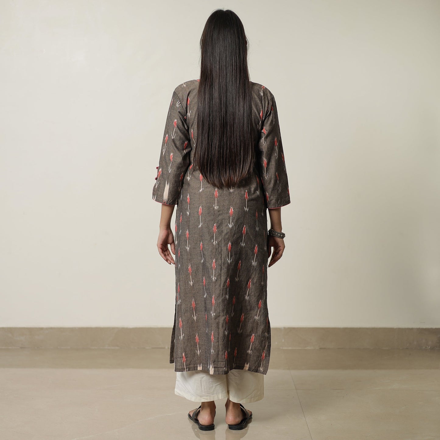 Buy Pochampally Ikat Weave Cotton Straight Kurta 17 Online at iTokri.com