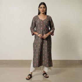 Buy Pochampally Ikat Weave Cotton Straight Kurta 17 Online at iTokri.com
