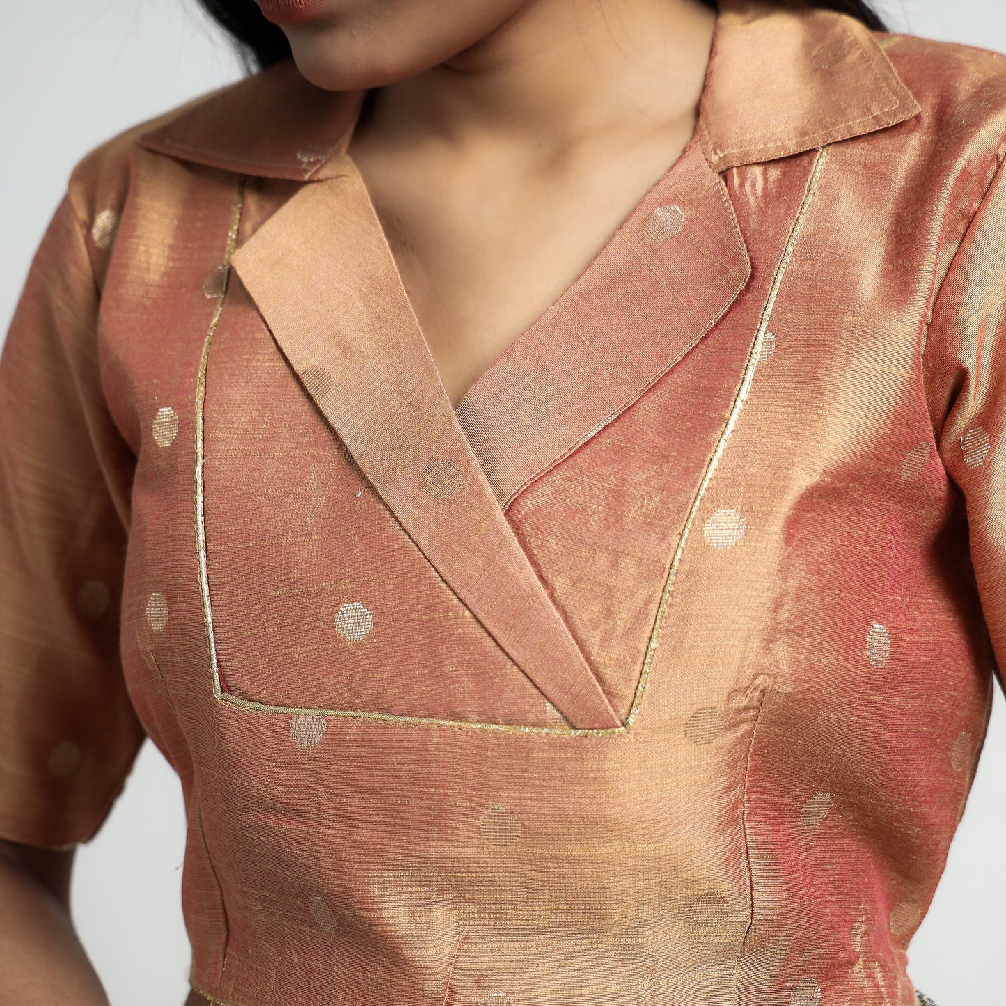 Silk Stitched Blouse
