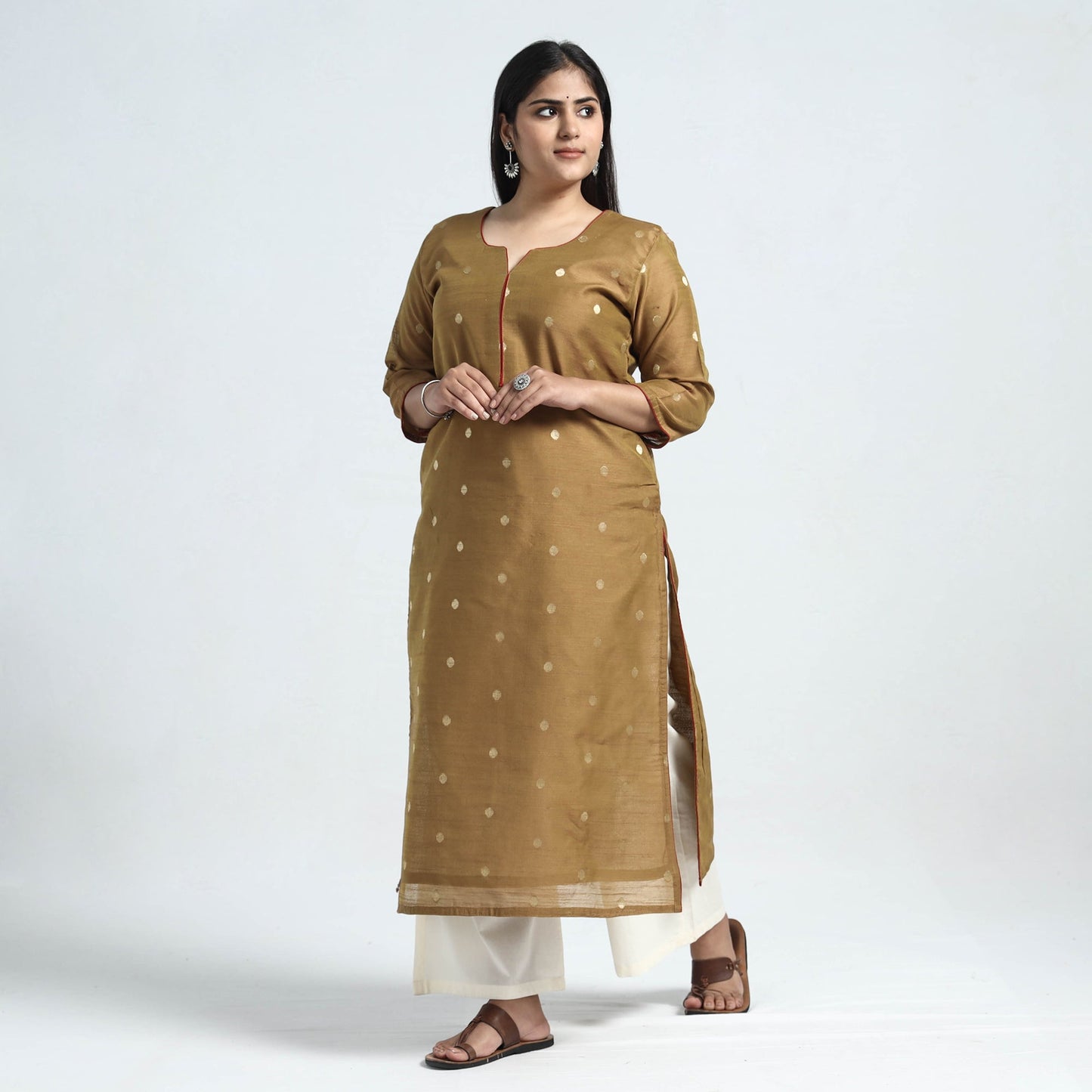 silk straight kurta