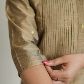 Buy Polka Zari Butta Spun Dupion Silk Long Straight Kurta 06 Online at iTokri.com