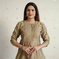 Buy Polka Zari Butta Spun Dupion Silk Long Straight Kurta 06 Online at iTokri.com
