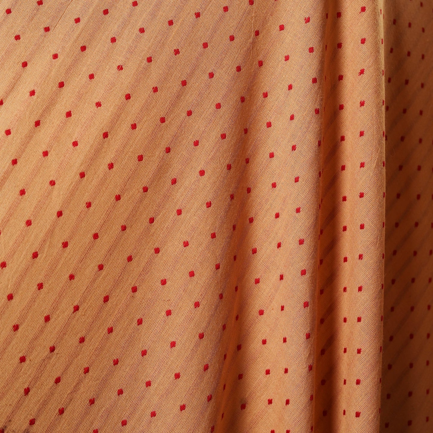 Brown - prewashed cotton jacquard fabric 05 - handcrafted