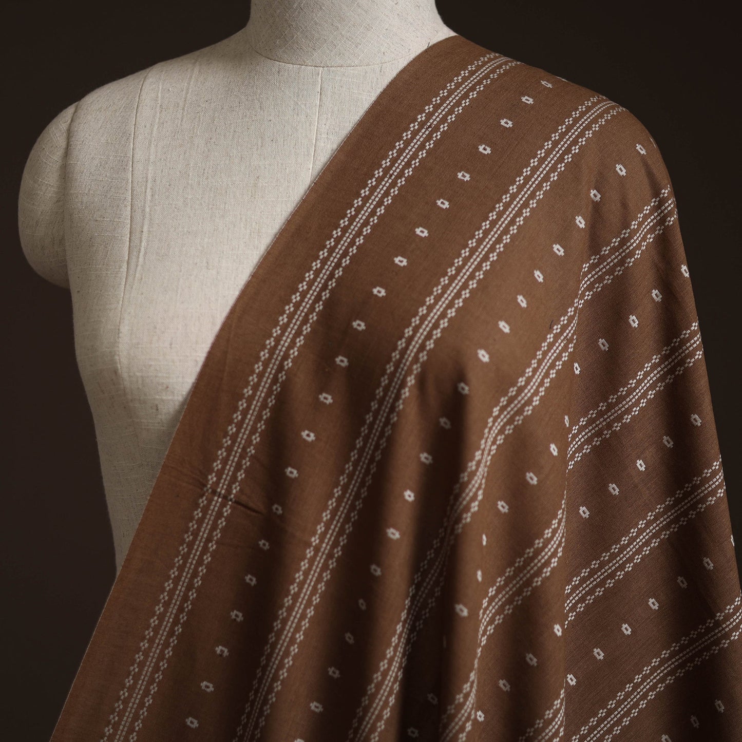 Prewashed cotton jacquard fabric 05 - handcrafted