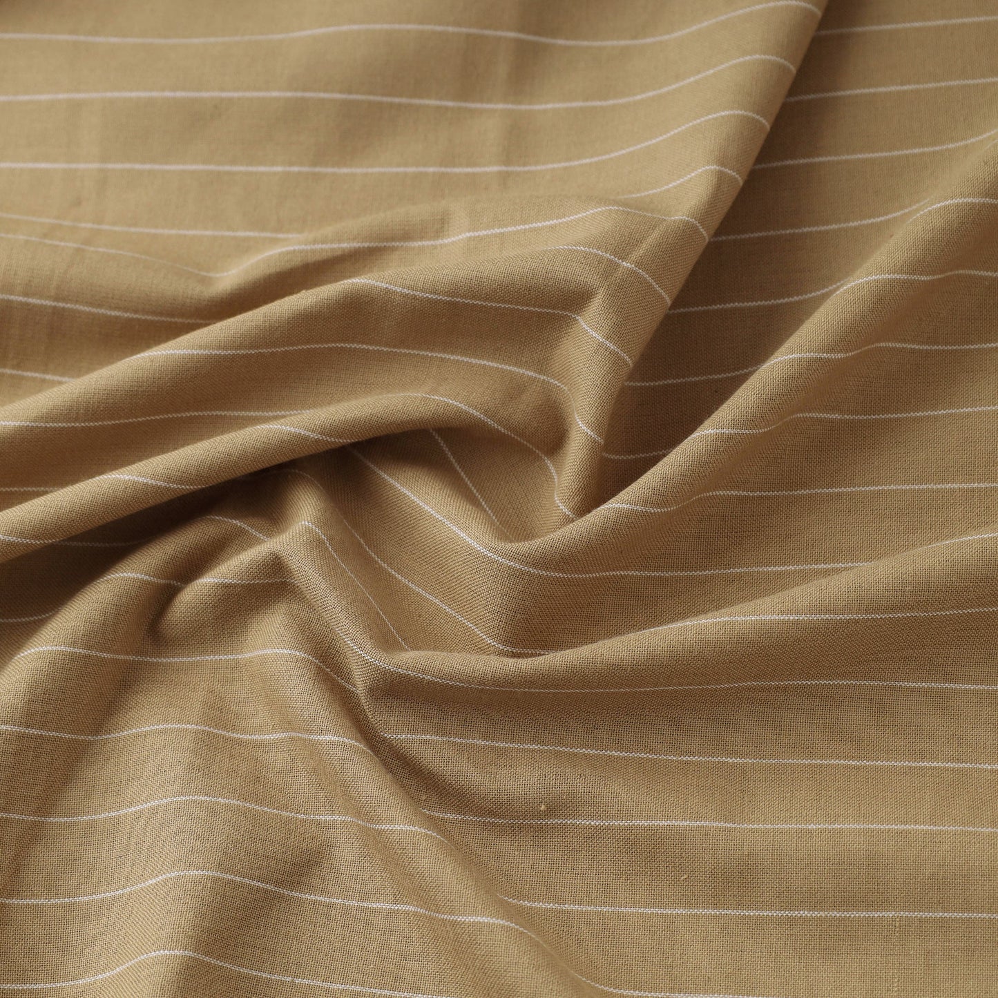 Brown Prewashed Cotton Jacquard Fabric