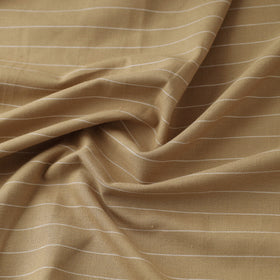 Brown Prewashed Cotton Jacquard Fabric
