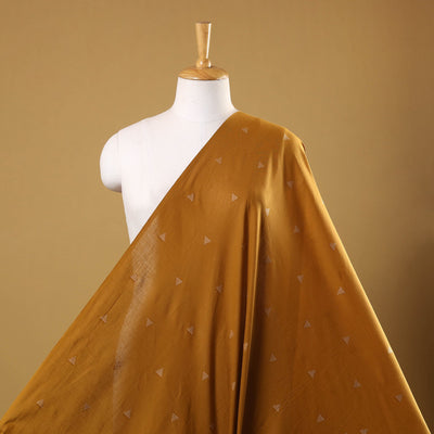 Brown Prewashed Cotton Jacquard Fabric