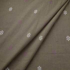 Brown Prewashed Cotton Jacquard Fabric
