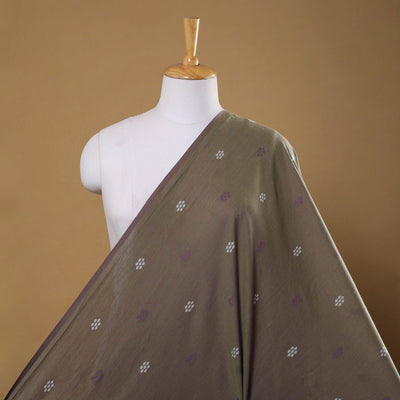 Brown Prewashed Cotton Jacquard Fabric