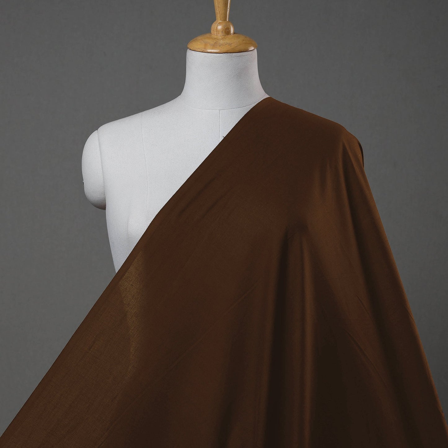 Brown - prewashed plain cotton fabric 04 - handcrafted