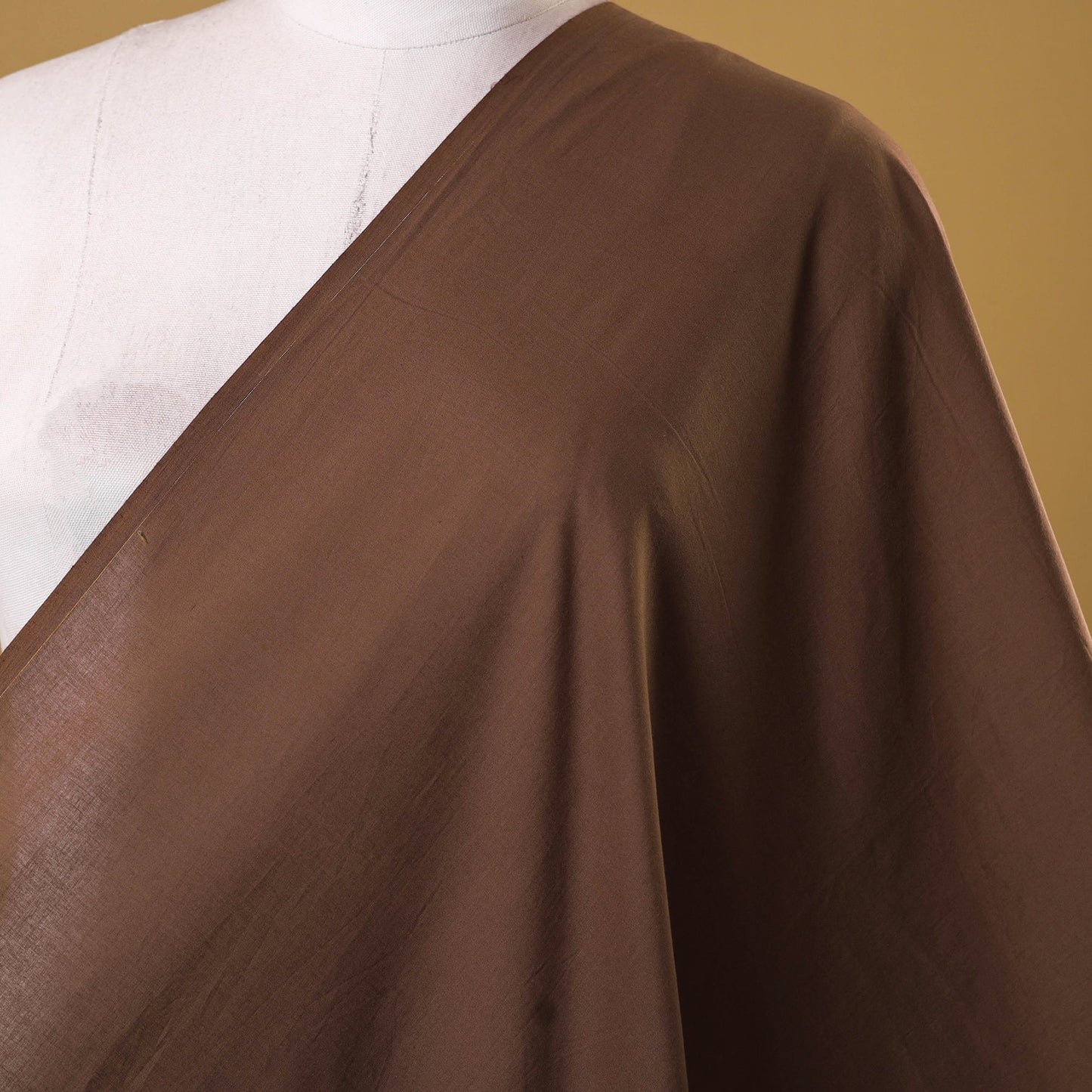 Brown - prewashed plain cotton fabric 13 - handcrafted