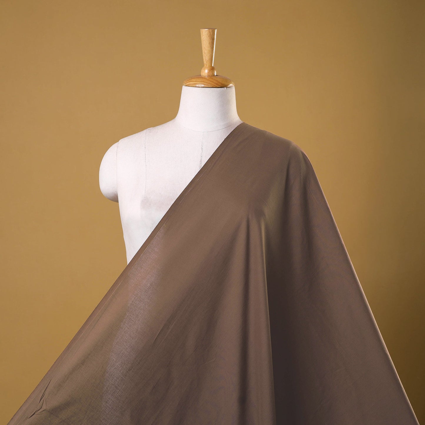 Brown - Prewashed Cotton Plain Fabric 13