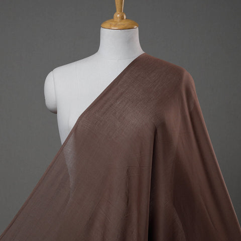 Brown - prewashed plain mul cotton fabric 05 - handcrafted