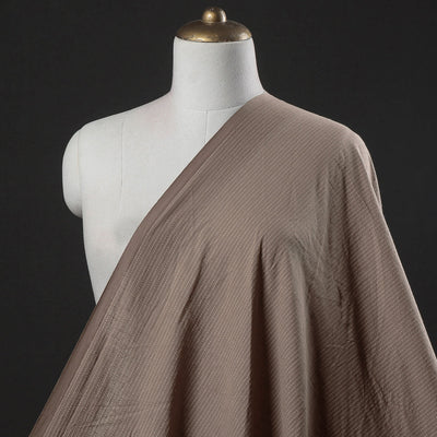  Brown Prewashed Running Stitch Plain Cotton Fabric