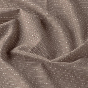  Brown Prewashed Running Stitch Plain Cotton Fabric