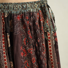 Brown - printed 24 kali patchwork cotton long skirt 21