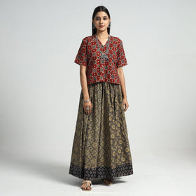 ajrakh long skirt 
