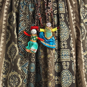  Ajrakh Block Printed 24 Kali Patchwork Cotton Long Skirt 