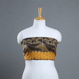 Buy Brown Block Printed Cotton Akola Blouse Piece