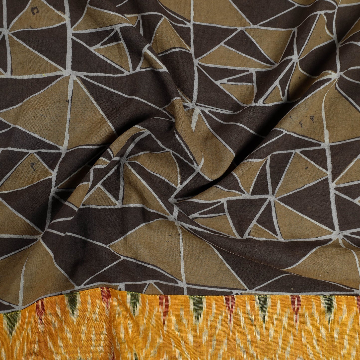 Buy Brown Block Printed Cotton Akola Blouse Piece