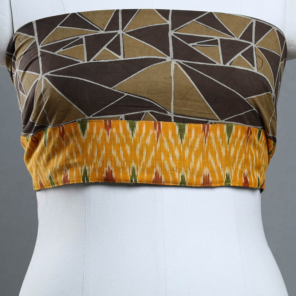 Buy Brown Block Printed Cotton Akola Blouse Piece