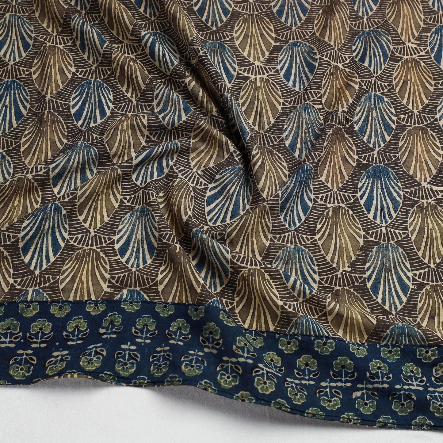 Buy Ajrakh Block Printed Cotton Blouse Piece Online at iTokri.com